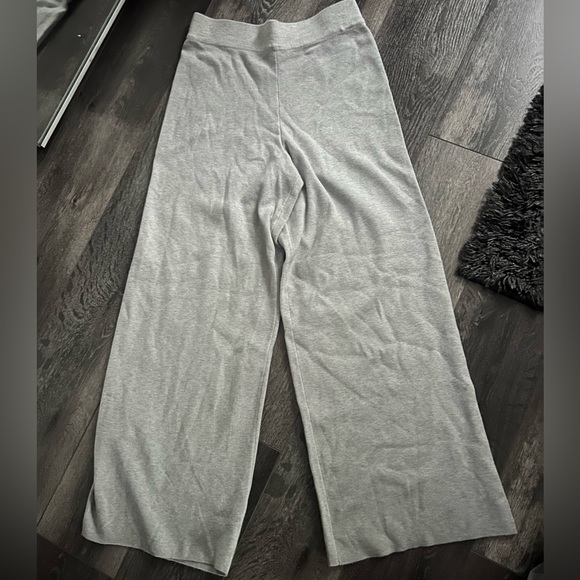 Marled Pants - Marled Grey Knit Wide Leg Pants NWOT